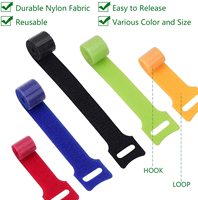 Vente en gros Moulage par injection personnalisé vert rouge jaune bleu Fixation attache de câble en nylon réutilisable Ruban adhésif boucle pour les yeux