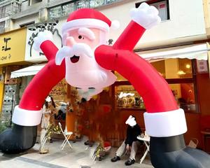 Xinmao 8*4 <strong>Christmas</strong> Advertising <strong>Inflatable</strong> Arch Decoration Santa Claus PVC Tarpaulin - Product Image 6