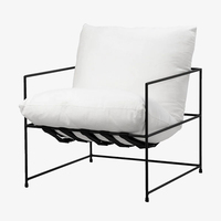 Fauteuil de salon moderne, fauteuil de détente, fauteuil d'appoint en velours de luxe nordique