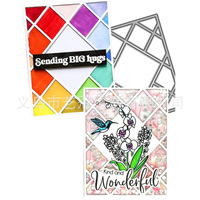 Plantilla de troquelado DIY de hierro grabado para decoración del hogar, con diseño de cuchilla para grabado, costura, puntos y fondo de marco rectangular