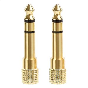 Adaptador de audio y micrófono estéreo con conector macho de 6,35 mm y 1/4 de pulgada <span class=keywords><strong>a</strong></span> conector hembra de 3,5 mm y 1/8 de pulgada, chapado en oro - Product Image 2