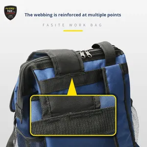 Sac à bandoulière multifonctionnel pour électricien, en toile Oxford résistante à l'usure, avec fermeture éclair, pour outils de réparation et de communication - Product Image 3