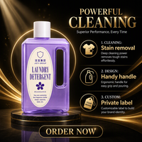 Lessive liquide, en poudre et en dosettes, avec poignée latérale plate, parfumée, violette, OEM, en vrac, produits de lessive