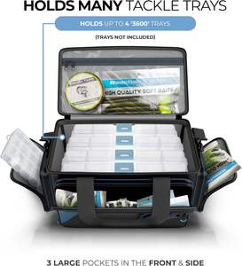 Muestra gratuita de bolsas de aparejos de pesca para pesca en agua salada o dulce - Material resistente al agua - Almacenamiento de equipo de pesca - Product Image 4