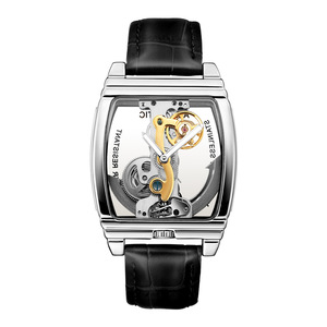 Reloj Mecánico Automático de <span class=keywords><strong>Esqueleto</strong></span> para Hombre, Modelo 9870 de SHENHUA, Nuevo Producto, Relojes Cuadrados para Hombre - Product Image 2
