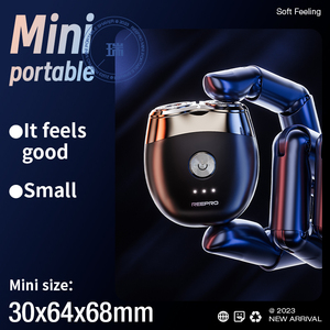 Nuovo arrivo professionale doppia lama rasoio elettrico Mini ricaricabile barbiere rasoio barba trimmer portatile e sicuro per i viaggi - Product Image 3