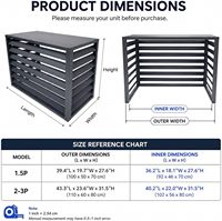 Housses de climatiseur mini-split en aluminium à persiennes, personnalisées, écologiques, légères, durables et imperméables, vente en gros