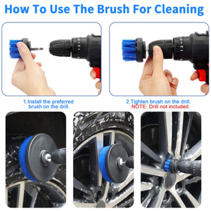 Set di 29 Spazzole per Lavaggio <span class=keywords><strong>Auto</strong></span>, Spazzole per Trapano Elettrico e Kit di Pulizia per Dettagli <span class=keywords><strong>Auto</strong></span> - Product Image 4