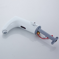 Robinet mitigeur moderne en laiton blanc à capteur, monotrou, avec cartouche céramique, pour lavabo de salle de bain, eau chaude et froide