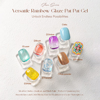 Collection de vernis gel JTING Crystal Rainbow Glaze Pat Patting, sans HEMA ni TPO, 24 couleurs, palette Jelly Pat pour nail art.