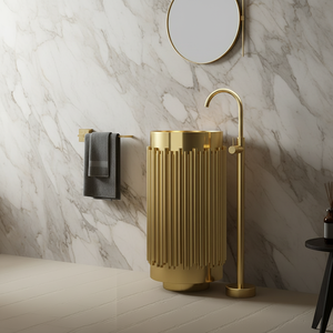 Colonna in acciaio inossidabile <span class=keywords><strong>lavello</strong></span> a piedistallo moderno <span class=keywords><strong>lavello</strong></span> a pavimento <span class=keywords><strong>con</strong></span> Kit di scarico - Product Image 1