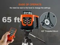 Niveau laser rotatif VEVOR 360° auto-nivelant, portée 500m, mesure verticale et horizontale, outil de mesure professionnel, entrepôt UE
