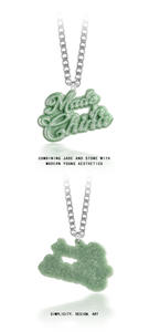 Natural Jade Feicui <b>Charm</b> Pendant S925 Silver Cuban Chain Jade Piece Classic Style Forever Star D1066/D1067 <b>Graduation</b> Perfect - Product Image 5