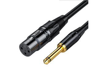 Mono-Stecker adapter 0,25 Zoll 6,35mm Buchse Stecker auf <span class=keywords><strong>3</strong></span>-poliges XLR-Mikrofon kabel 6,5 6,35 Audio-Buchse zu Stecker Xlr auf 6,35mm Kabel - Product Image 4