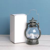 Nouvelles décorations d'Halloween Mini lanterne vintage Bougies LED avec bougeoir en plastique Prix d'usine