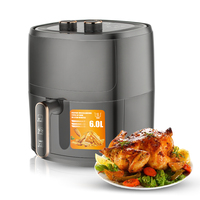 RAF R.5325B Heteluchtfriteuse 1500W 5.0L 360° °   Luchtcirculatie-olie verminderd met 80% Multi-purpose friteuse voor thuisgebruik