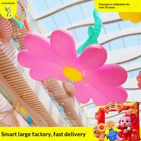 Décoration gonflable personnalisée en forme de fleur de cerisier, grand modèle de dessin animé, affichage publicitaire pour événements extérieurs et centres commerciaux, vente chaude