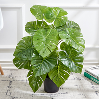 Plante artificielle Monstera Deliciosa de 2,3 pieds, petite plante en pot, fausse plante de type 'Cheese', pour la décoration de Noël, du Nouvel An et de Pâques, pour la maison et le bureau, écologique