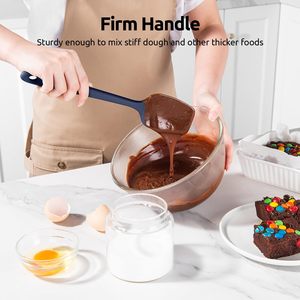 Chịu nhiệt tích hợp <span class=keywords><strong>Silicone</strong></span> thìa Kem Bánh <span class=keywords><strong>scraper</strong></span> sô cô la trộn dao thìa đóng hộp công cụ nướng 4 màu sắc - Product Image 5