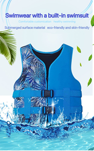 Gilet de sauvetage pour enfants pour la pêche en apnée Gilet d'aide à la flottabilité Caractéristiques de sécurité Mousse <span class=keywords><strong>néoprène</strong></span> pour les sports nautiques - Product Image 6