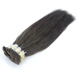 Have big market popular selling in Brazil very soft good quality full ends gray color Indian straight hair Cabelo hair bulk