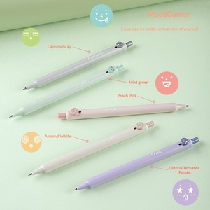 Stylo plume Zanshi à bouton neutre, série 0,42 mm, en plastique noir, pour l'écriture quotidienne et les examens des étudiants - Product Image 2