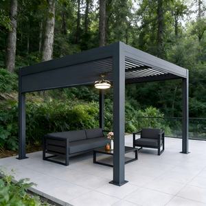 Grand pavillon extérieur moderne à double toit pour <span class=keywords><strong>jardin</strong></span>, patio, cour arrière, mariage, fête - Product Image 5