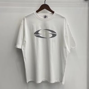 เสื้อยืดโอเวอร์ไซส์ผู้ชาย GRAILZ แขนสั้น สไตล์สตรีท คอกลม แต่งขอบตัดกัน พิมพ์ลายตัวอักษร ผ้าเจอร์ซีย์คอตตอน - Product Image 3