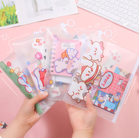 Organisateur de papeterie pour étudiants Niuniu en forme de dessin animé, sac à anneaux avec fermeture éclair, sac de classement étanche, sac de classement transparent, pochette pour données