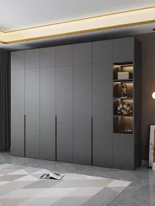 Alta qualidade personalizado quarto madeira parede montar armário guarda-roupa design