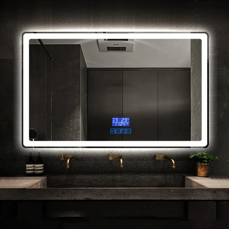 Kumlanmış tasarımları Sheraton otel banyo T8 reflektör kırılmaz tiyatro soyunma odası Led ışık uzun duvar aynası