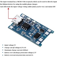 10 Piezas de Placa de Carga para Batería de Litio 18650 de 5V 1A, Módulo de Carga TP4056 Mini/Micro USB Tipo C con Protección, Fabricación OEM en China