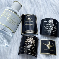 Etiquette métal aluminium personnalisée haute étanchéité autocollant bouteille de parfum en verre impression lettre laser logo de luxe