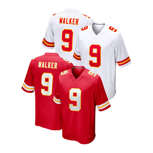 Jersey Kenneth Walker III Baru 2026 Kansas City # 9 Jersey Sepak Bola Amerika Jahitan Berkualitas, Baju Olahraga Bernapas untuk Pria - Product Image 1