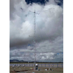 30m 60m Galvanised Steel Tubular Guyed Mast Wind Tower