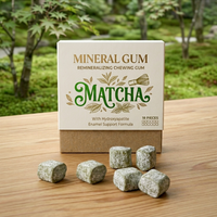 Chewing-gum en gros |   Chewing-gum halal en vrac |   Xylitol personnalisé OEM sans sucre, saveur matcha menthe cannelle, hydroxyapatite