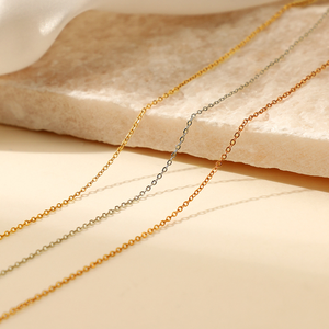 Thiết Kế Đơn Giản 316L Thép Không Gỉ Vòng Cổ Mỏng Liên Kết Chuỗi Rose <span class=keywords><strong>Gold</strong></span> Bạc Ngắn Choker Phụ Nữ Thời Trang Chuỗi Vòng Cổ - Product Image 6