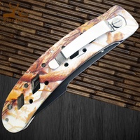 Vente chaude Poignée En Acier Inoxydable Poche Pliante Camping Couteau Tactique Outil De Survie OEM Gravure Laser