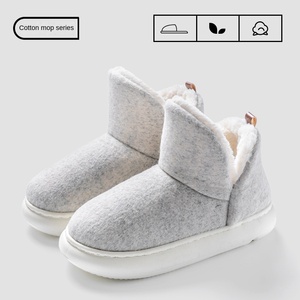 Chaussons d'hiver en coton et fourrure pour femmes, antidérapants, à semelle épaisse, doux, chauds, respirants, en peluche, pour la maison - Grande Vente - Product Image 6