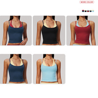 Ensemble de yoga 2 pièces pour femme OEM/ODM – Haut court dos nu color block et pantalon large – Tenue de sport pour yoga, course et entraînement en salle de sport