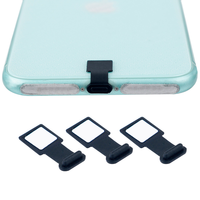 Bouchon anti-poussière de téléphone en silicone anti-perte Port de charge Type-C Bouchon anti-poussière Mirco USB Port de charge Protecteur Housse anti-poussière pour iphone