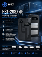 HST-208X 4G Magnetik Kuat 4500mAh Daya Tahan Baterai Lama Deteksi ACC Pelacak Kendaraan Truk dengan Pelacakan Real-Time Penyimpanan Cloud