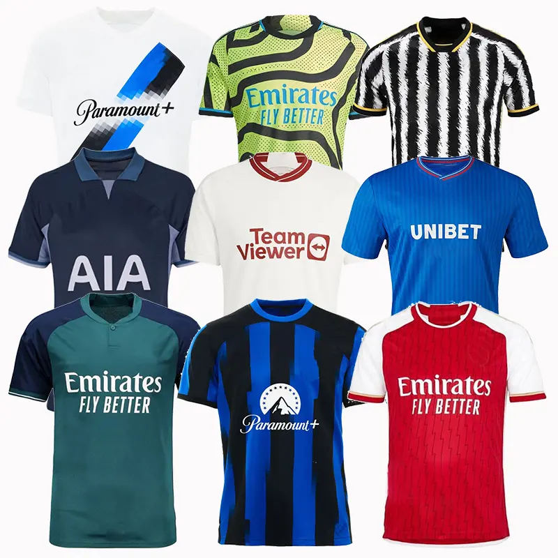 2023 venta al por mayor de camisetas de fútbol americano para hombres, ropa de fútbol barata, bordado artesanal, camiseta de fútbol del equipo de todos los clubes