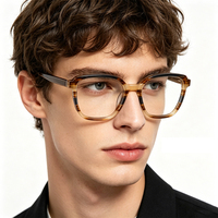 Montures de lunettes optiques tendance, fabriquées en Chine, en acétate de haute qualité, par des fabricants de lunettes de luxe, montures de créateur 2026 pour hommes