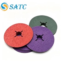 Disques en fibre de résine céramique pure en gros 6" 7" x 7/8" Grains 60/80/100/120 à trous croisés pour acier inoxydable et acier au carbone Fabricant OEM
