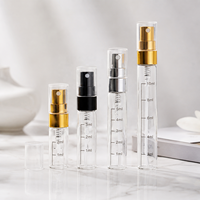 Flacon pulvérisateur d'échantillon de parfum en verre 2ml 3ml 5ml 10ml, mini atomiseur de parfum gradué, flacon testeur