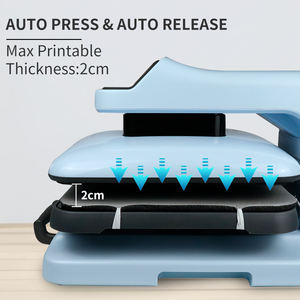 Mesin Transfer panas Panel sentuh cerdas listrik, Printer tekan panas pelepasan otomatis dengan Skateboard tarik keluar - Product Image 3