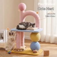 Arbre à chat vertical en panneaux de densité, avec lit intégré – Gain de place, durable, faible perte de fibres, style épuré, idéal pour les petits logements
