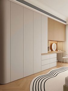 Armario <span class=keywords><strong>de</strong></span> Estilo Moderno Minimalista en Color Crema Personalizable, con Gran Espacio <span class=keywords><strong>de</strong></span> Almacenamiento, Ideal para Apartamentos Familiares - Product Image 3