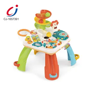 다기능 플라스틱 다채로운 안전 아기 뮤지컬 활동 테이블 juguetes 교육 뮤지컬 학습 테이블 아기 장난감 빛